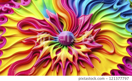 Vivid Swirls of Radiance%3A A Burst of Colorful Energy 121377797