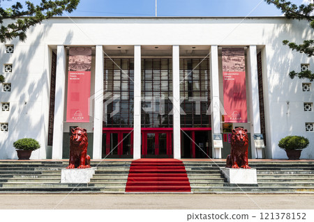 Architecture view of the Democratic Times Museum building in Taichung, Taiwan. It is the former Taiwan Provincial Assembly Hall. Architecture view of the Democratic Times Museum building in Taichung, Taiwan. It is the former Taiwan Provincial Assembly Hall. 121378152