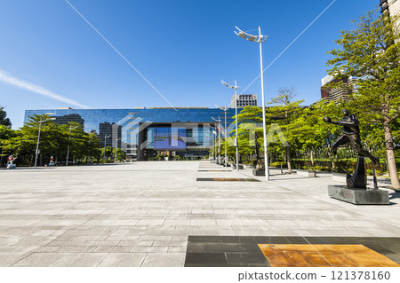 Architecture view of the Taichung City Government Building, Taiwan. It is the highest-level local administrative agency in Taichung. 121378160