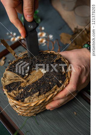 Unique Herbal Preparation Crafted with HandCarved Tools That Celebrate Nature and Culture 121378203