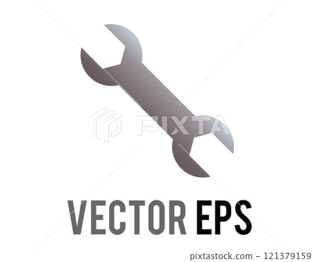 The isolated metal wrench, spanner icon The isolated metal wrench, spanner icon 121379159