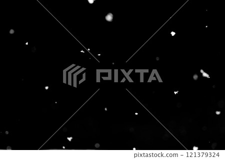 Large snow piece on black background for overlay 121379324