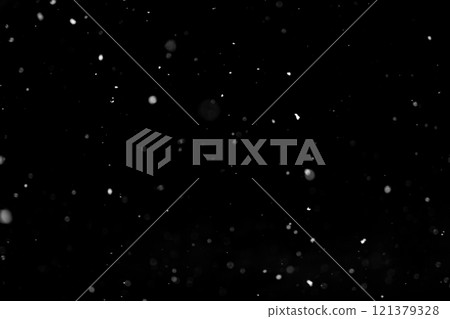White snowflakes snow on black background overlay layer White snowflakes snow on black background overlay layer 121379328