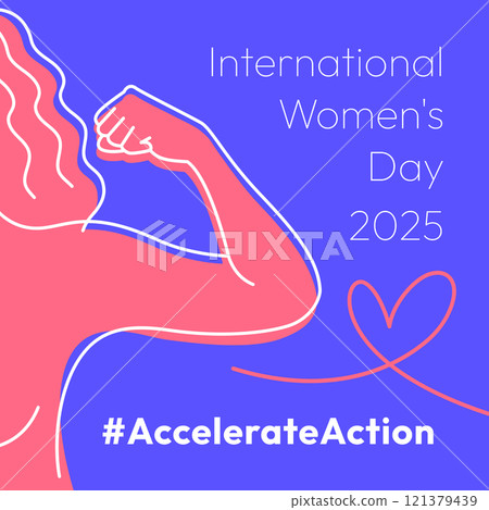 Accelerate Action campaign pose. International...-插圖素材 [121379439 ...