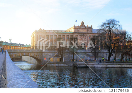Stockholm, Sweden - January 05, 2015. Parliament building. 121379486
