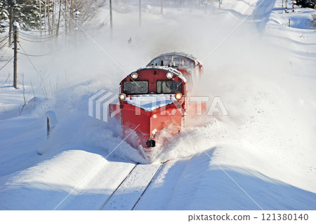 宗谷本線 Ranru-Shiokari JR 北海道 DE15-2515（旭川） Russell 定期除雪列車 定期除雪 121380140