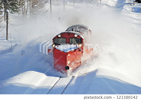 宗谷本線 Ranru-Shiokari JR 北海道 DE15-2515（旭川） Russell 定期除雪列車 定期除雪 121380142