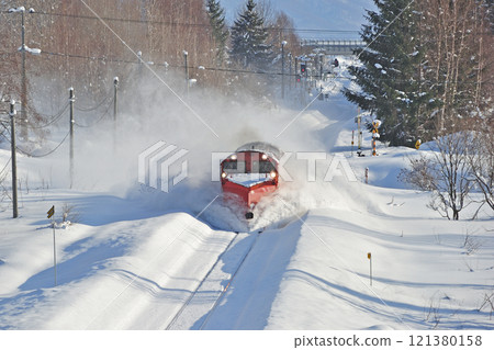 宗谷本線 Ranru-Shiokari JR 北海道 DE15-2515（旭川） Russell 定期除雪列車 定期除雪 121380158