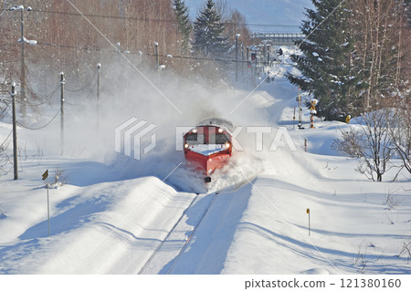 宗谷本線 Ranru-Shiokari JR 北海道 DE15-2515（旭川） Russell 定期除雪列車 定期除雪 121380160