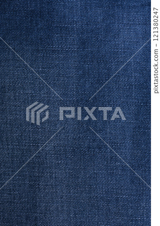 Blue denim jeans texture close up. Blue denim jeans background. 121380247
