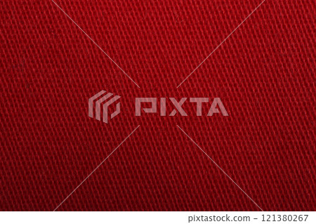 Red denim jeans texture close up. Red denim jeans background. Red denim jeans texture close up. Red denim jeans background. 121380267