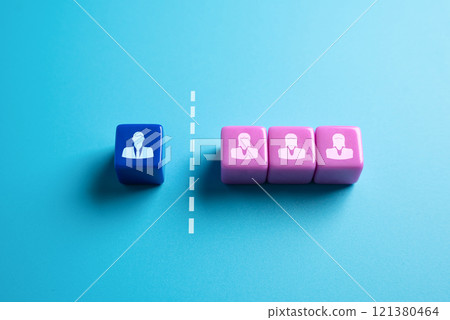 A man in a female team. Separation by gender. Difficulty of integration into a staff dominated by women. Gender policy. Safety and rules of conduct, boundaries of decency in the workplace. 121380464