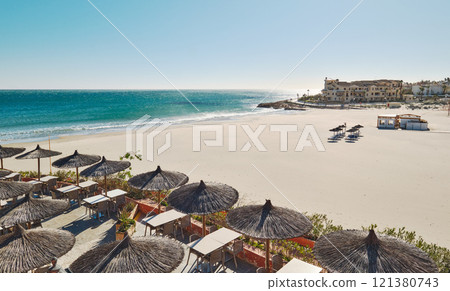 Picturesque La Zenia Beach on Costa Blanca in Spain Picturesque La Zenia Beach on Costa Blanca in Spain 121380743