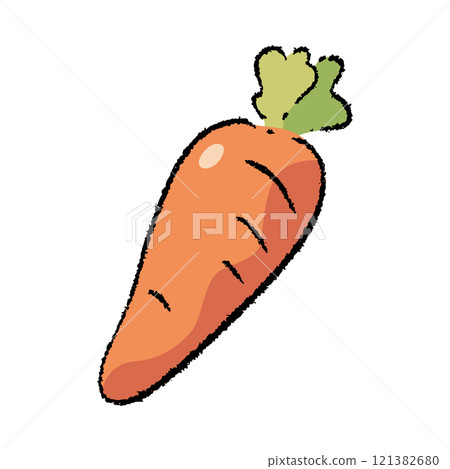 Hand-drawn carrot illustration 2 121382680