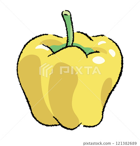 手繪辣椒粉（黃色）插畫2 121382689