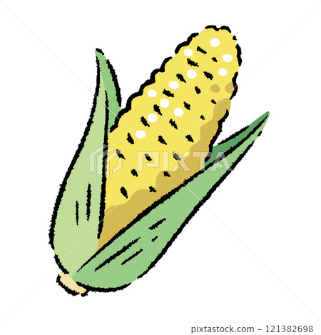 手繪玉米插畫2 手繪玉米插畫2 121382698
