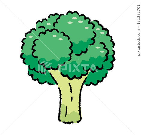 手繪西蘭花插畫2 121382701