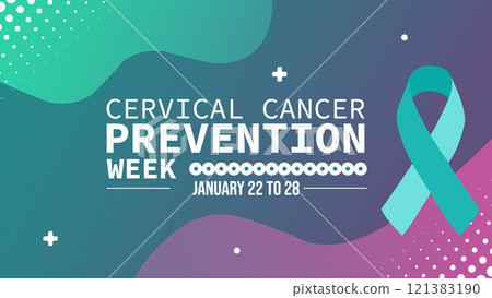 Cervical Cancer awareness month design poster banner 121383190