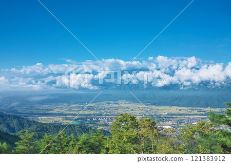[高刈山展望台的風景] 長野縣大町市八坂 121383912