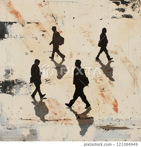 Illustration of a walking person 121384949