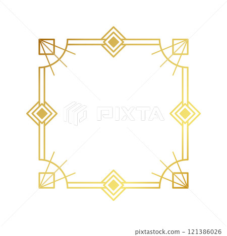 Golden sacral geometry golden frame 121386026