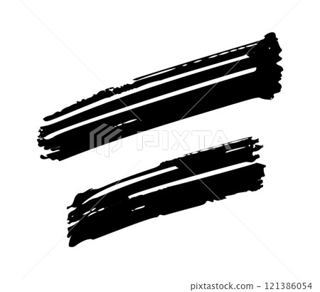 Mathematical equal sign brush stroke Mathematical equal sign brush stroke 121386054