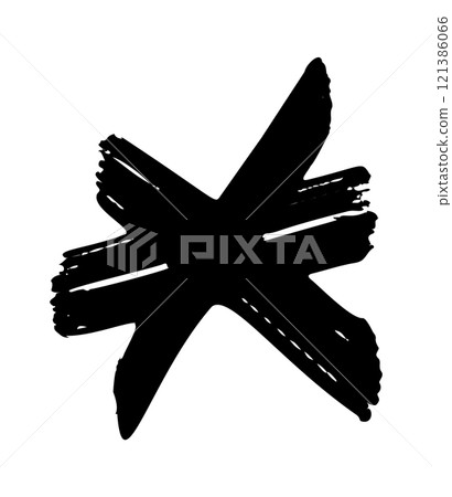 Multiply calculate sign brushstroke doodle 121386066
