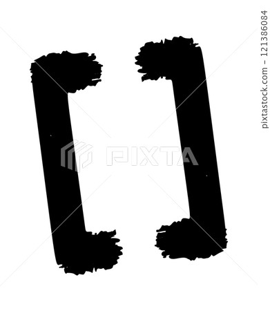 Square brackets punctuation symbol doodle Square brackets punctuation symbol doodle 121386084