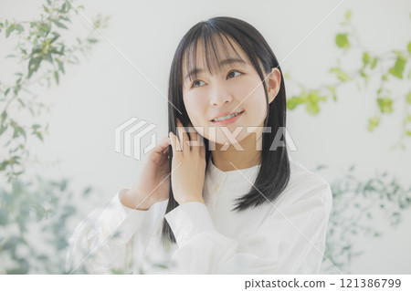 Young lady's portrait Young lady's portrait 121386799