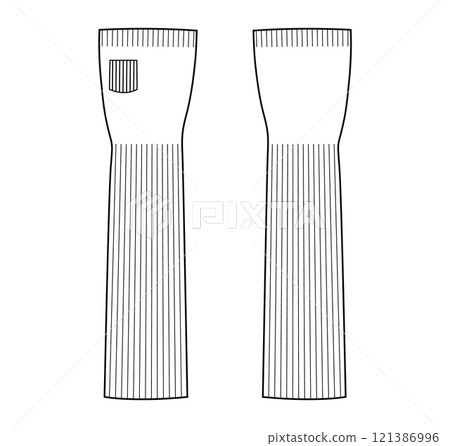 Gloves Fingerless Knit Wool Short Wrist Elbow length Fashion hand accessory clothing technical illustration garment Gloves Fingerless Knit Wool Short Wrist Elbow length Fashion hand accessory clothing technical illustration garment 121386996