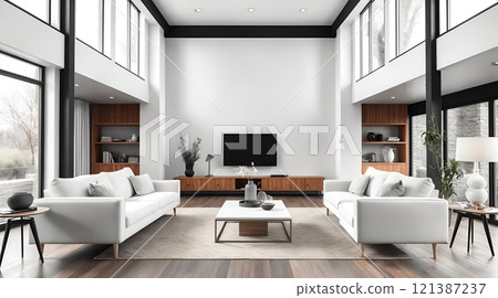 現代室內設計 現代設計，黑色調 121387237