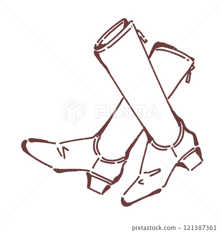 Long boots illustrations Long boots illustrations 121387361