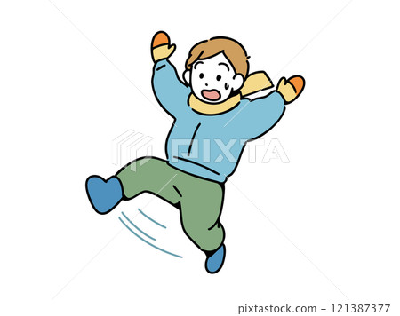 男孩跌倒 121387377