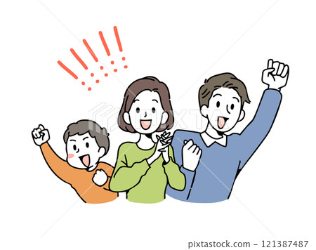 A friendly and united nuclear family of three A friendly and united nuclear family of three 121387487