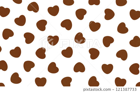 Scattered heart chocolate pattern (milk) 121387733