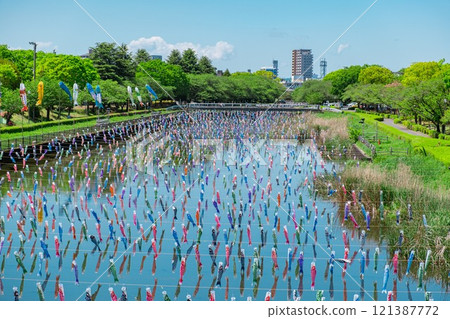 Carp streamers on the Tsuruoda River 121387772