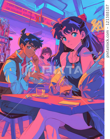 復古大氣圖案的女人 121388107