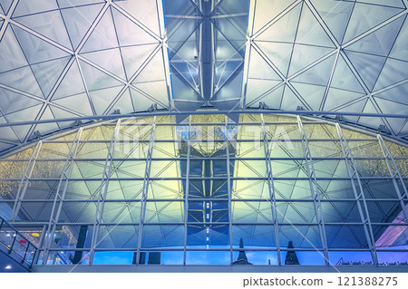 Modern design office interior building with window glasses 121388275