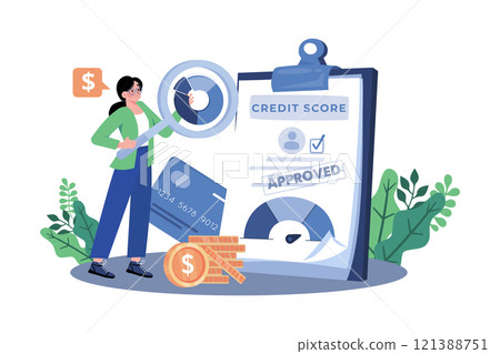 Credit analyst evaluating creditworthiness of individuals and businesses. Credit analyst evaluating creditworthiness of individuals and businesses. 121388751