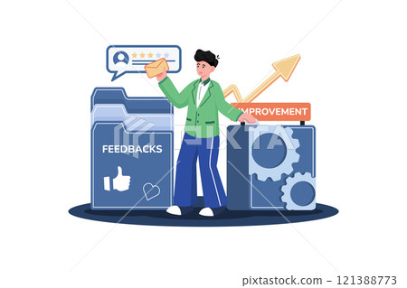 Service provider using customer feedback to improve service delivery and quality. 121388773