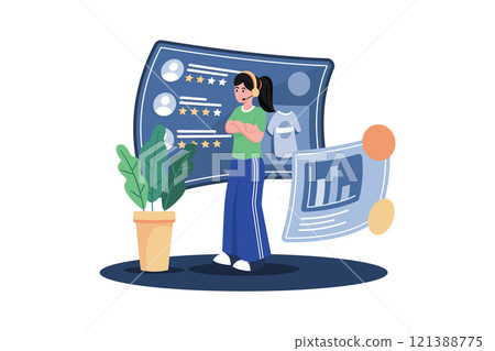 Tech support representative using customer feedback to improve technical support processes. 121388775