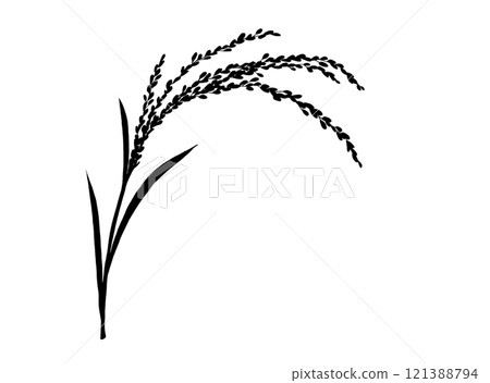 Simple rice silhouette illustration 121388794