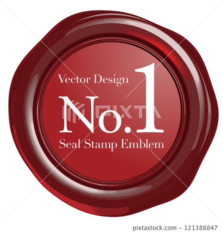 Red seal stamp emblem vector illustration sample text 121388847