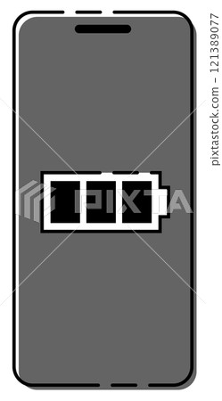 智慧型手機螢幕圖片 充滿電 Max 時尚折線 灰色 121389077