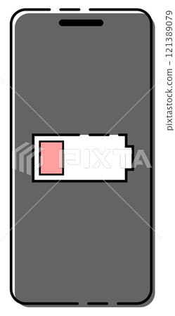 智慧型手機螢幕影像沒電了時尚斷線灰色 121389079