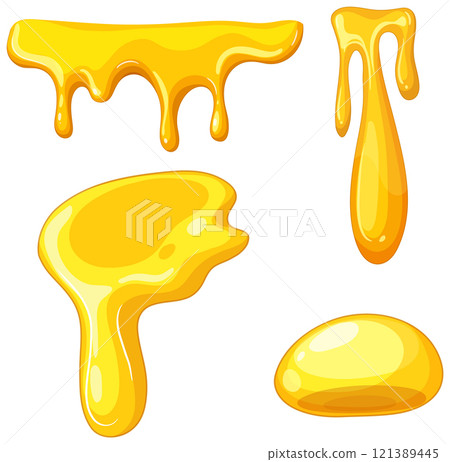 Golden Honey Drips and Drops 121389445