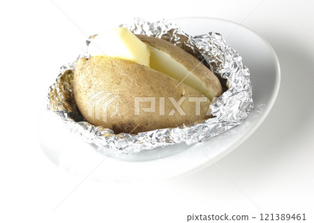 Potato butter photographed on a white background Potato butter photographed on a white background 121389461