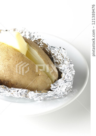 Potato butter photographed on a white background Potato butter photographed on a white background 121389476