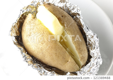 Potato butter photographed on a white background Potato butter photographed on a white background 121389488