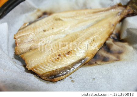 Atka mackerel cooked in a microwave oven Atka mackerel cooked in a microwave oven 121390018